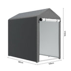 4x6FT Galvanized Tube Storage Shed - Garden Storage Shed - British D'sire
