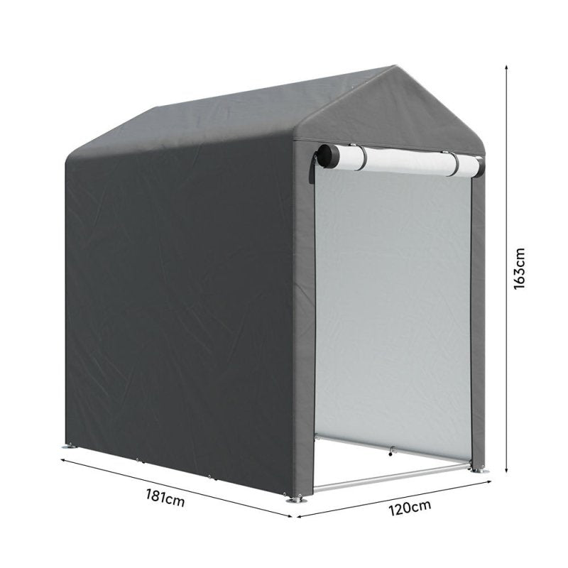 4x6FT Galvanized Tube Storage Shed - Garden Storage Shed - British D'sire