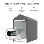 4x6FT Galvanized Tube Storage Shed - Garden Storage Shed - British D'sire