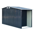 4x8ft Outdoor Garden Metal Storage Shed Log Wood Store House with Sliding Doors - Garden Shed - British D'sire