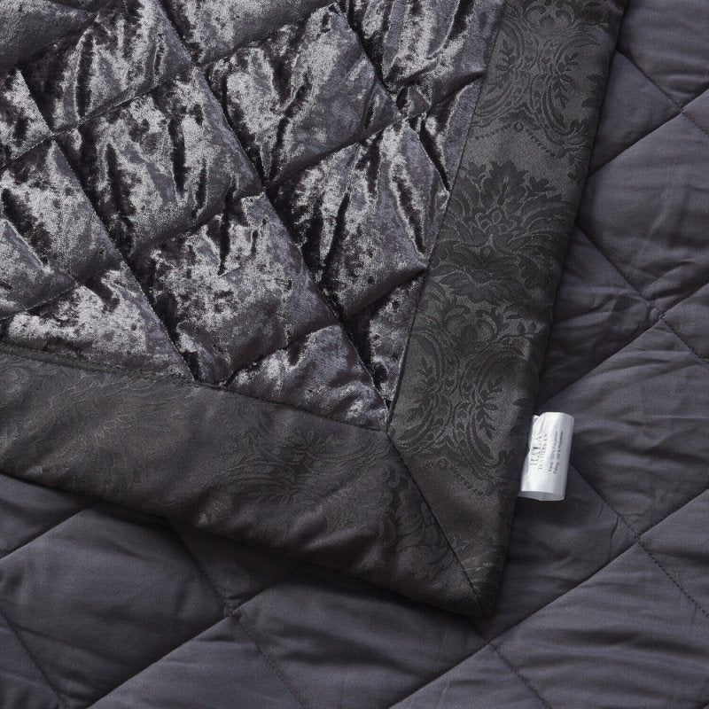 5 Pieces Luxury Crushed velvet Bedspread Quilted Comforter Bedding Set & Cushion - Home, Furniture & DIY:Bedding:Decorative Quilts & Bedspreads - British D'sire