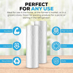 500 x Clear Plastic Bags on a Roll | Food and Sandwich Roll Bags | Freezer Food Storage Bags Rolls | Clear Plastic Poly Food Bags Multi - Use Fresh Fruit and Veg (9" X 14") - Reusable Shopper Bags - British D'sire