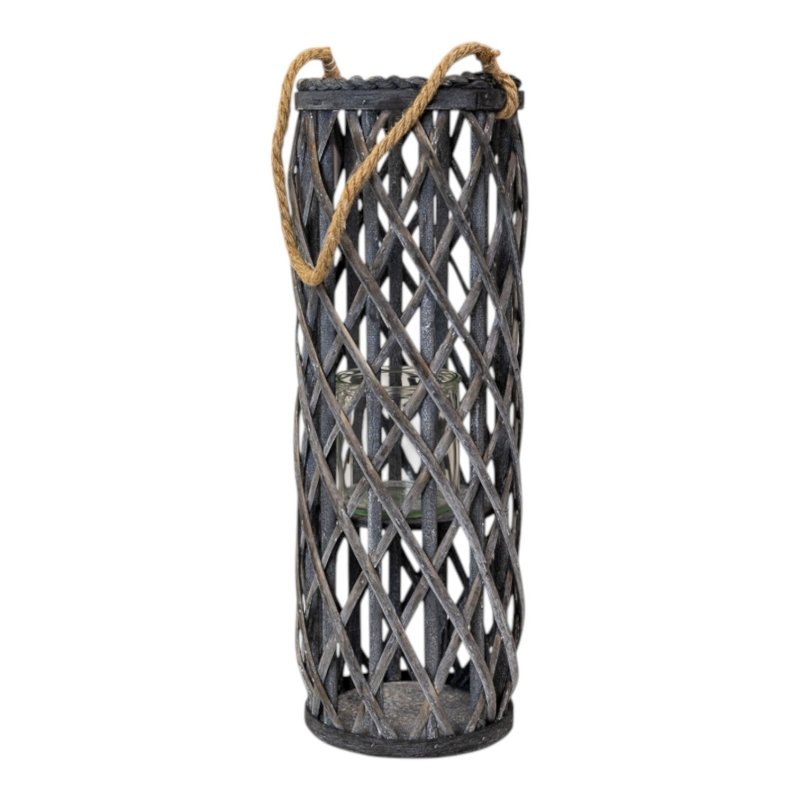 50cm Grey Washed Lantern - Lanterns - British D'sire Main image