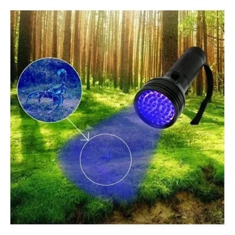 51 LEDs 395nm UV LED Flashlight, Support Detect Pet Urine - British D'sire