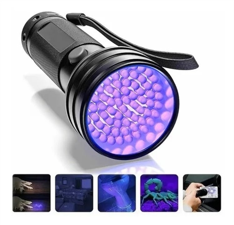 51 LEDs 395nm UV LED Flashlight, Support Detect Pet Urine - British D'sire
