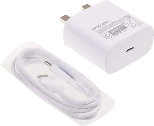 Samsung 25W USB-C Wall Charger Set – TA800 – White (UK Plug)