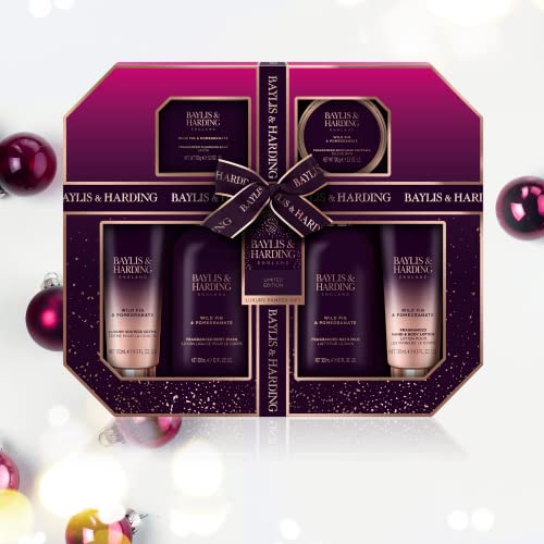 Baylis & Harding Limited Edition Wild Fig & Pomegranate Ultimate Luxury Pamper Bathing Gift Set - Vegan Friendly Secondary image
