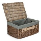 51cm Antique Wash Wicker Picnic Basket with Cotton Lining - Empty Picnic Baskets - British D'sire