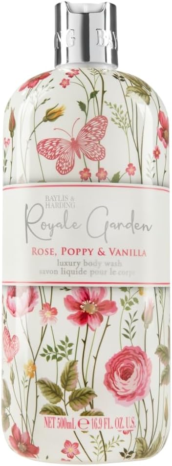 Baylis & Harding Royale Garden Rose Poppy & Vanilla Body Wash 500ml Main image
