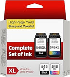 545 546 Ink Cartridges XL, PG - 545 CL - 546 XL Replacement for Canon Ink Cartridges 545 and 546, Printer Ink 545 546 for Pixma TS3300 TR4500 TS3450 MG2550s TS3150 MX495 MX490 TR4550 TR4551 TS3100 - Printer Ink Cartridge - British D'sire