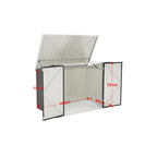 5.5 x 3.5 ft Metal Garden Shed Bin Store Bike Storage with Double Door - Storage Shed - British D'sire
