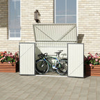 5.5 x 3.5 ft Metal Garden Shed Bin Store Bike Storage with Double Door - Storage Shed - British D'sire