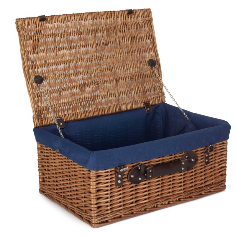 56cm Double Steamed Picnic Wicker Basket - Empty Picnic Baskets - British D'sire