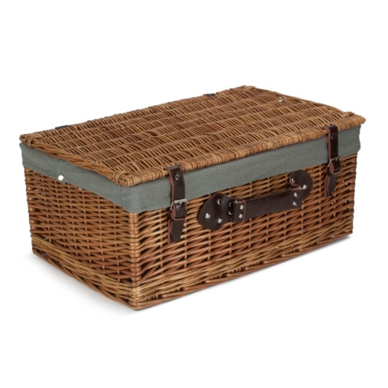 56cm Double Steamed Picnic Wicker Basket - Empty Picnic Baskets - British D'sire