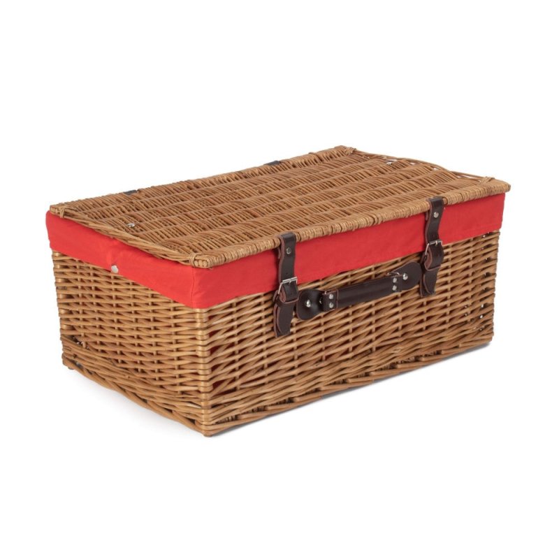 56cm Double Steamed Picnic Wicker Basket - Empty Picnic Baskets - British D'sire