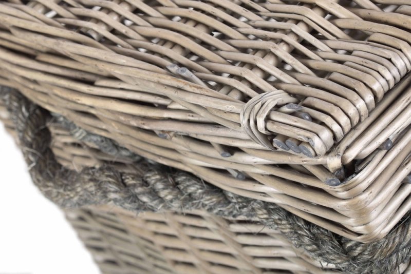 58cm Antique Wash Wicker Storage Basket - Storage Baskets - British D'sire