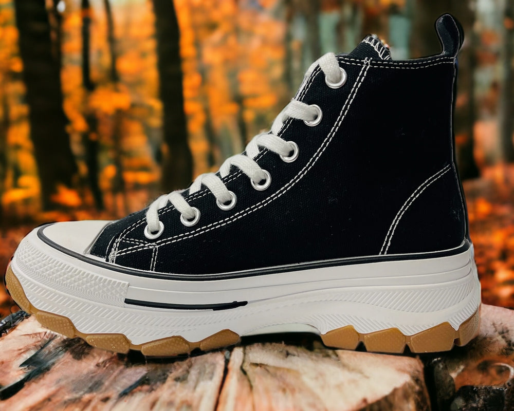 Women’s Chunky Sole Canvas Trainers