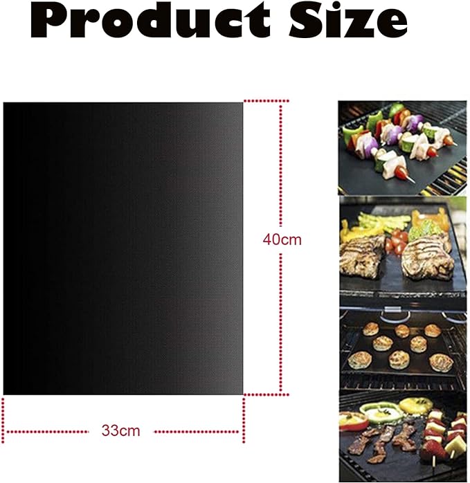 5pcs Oven Liners BBQ Mats for Gas Grill Reusable Oven Liners for Bottom of Oven Oven Mats for Bottom of Oven Oven Liners for Bottom of Fan Assisted Ovens Washable(Black) - British D'sire