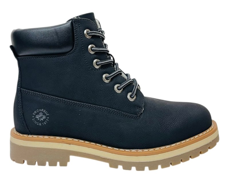 6 Eyelet Faux Leather Lace Up Ankle Boots Secondary image