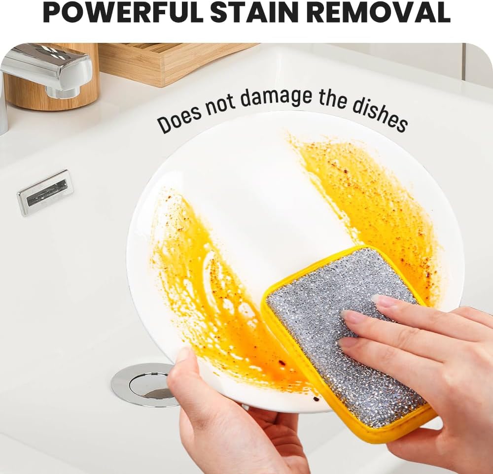 Washing up Sponge, Double Sided Kitchen Dishcloth, Multi-Purpose Absorbent Sponge, Bowl Dish Cleaning Pad Scrubber,Kitchen Dishwashing Cleaning Tool (5pcs)
