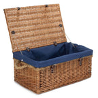 61cm Double Steamed Rope Handled Trunk with White Lining - Empty Picnic Baskets - British D'sire