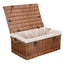 61cm Double Steamed Rope Handled Trunk with White Lining - Empty Picnic Baskets - British D'sire