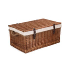 61cm Double Steamed Rope Handled Trunk with White Lining - Empty Picnic Baskets - British D'sire