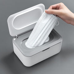 Wet Wipes Box, Wet Wipe Dispenser for Baby and Adults, Refillable Wet Toilet Paper Box, Keeps Wipes Fresh, One-Handed , 19 x 13.5 x 7.5 cm