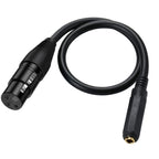 6.35mm Female to XLR Female JUNSUNMAY Speaker Audio Amplifier Connection Cable, Length: 50cm - British D'sire