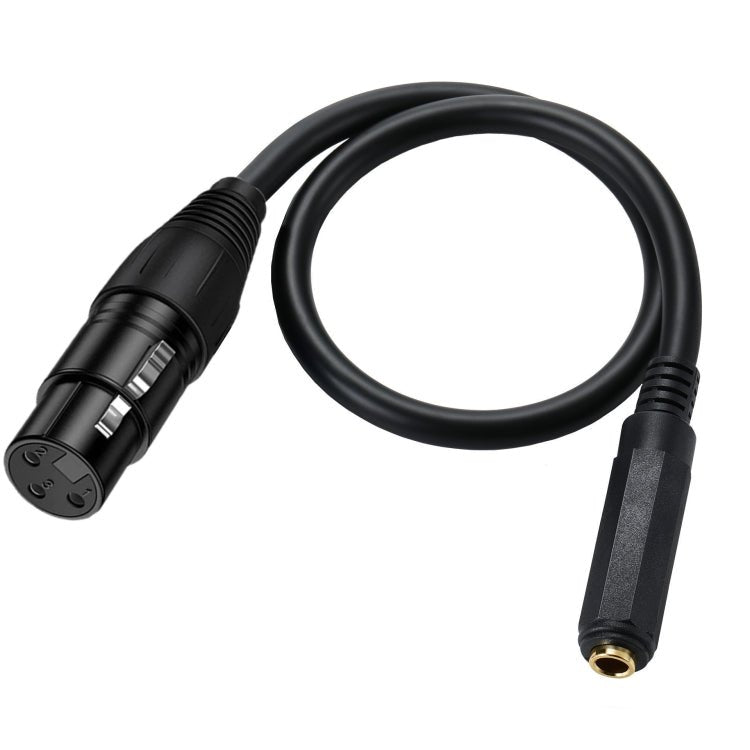 6.35mm Female to XLR Female JUNSUNMAY Speaker Audio Amplifier Connection Cable, Length: 50cm - British D'sire