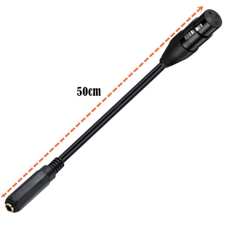 6.35mm Female to XLR Female JUNSUNMAY Speaker Audio Amplifier Connection Cable, Length: 50cm - British D'sire