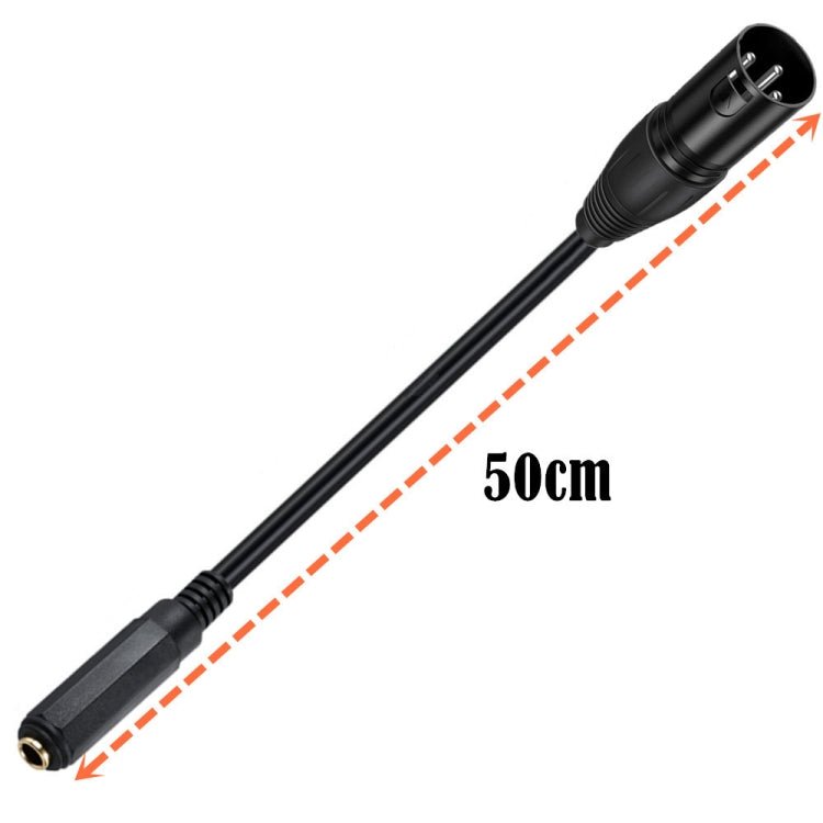 6.35mm Female to XLR Male JUNSUNMAY Speaker Audio Amplifier Connection Cable, Length: 50cm - British D'sire