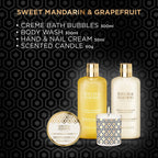 BAYLIS & HARDING MANDARIN AND GRAPEFRUIT CANDLETLIT SET