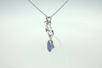 Pearlz Ocean Blue Boulder Opal Flower Pendant Necklace