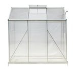 6ft × 6ft Greenhouse Polycarbonate Aluminium Greenhouse with Window, Sliding Door, and Foundation - Greenhouse - British D'sire