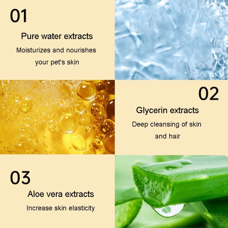 6pcs /Pack KIMHOME Pet No - Rinse Gloves Wipes Dogs Cats Bathing Deodorizing Cleaning Dry Cleaning Pet Supplies - British D'sire