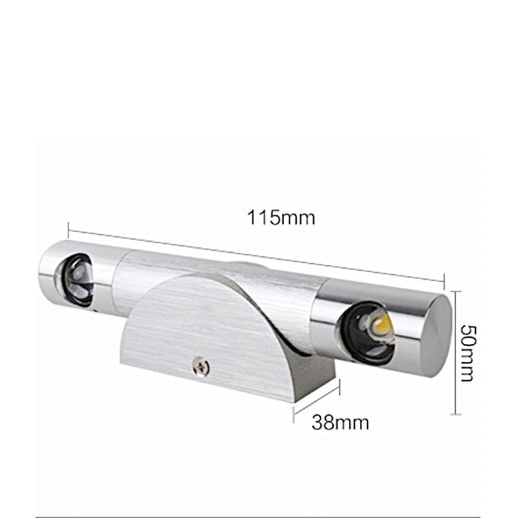 6W 360 Degrees Rotation Wall Lamp LED Nightlight, AC 110 - 240V (Cool White) - British D'sire