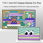 7 Inch Waveshare For Raspberry Pi Pico 1024×600 Pixel IPS Panel DVI Display Module - British D'sire