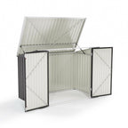 7 x 3 ft Lockable Steel Garden Metal Junk/Bike Storage Shed Charcoal Black - Storage Shed - British D'sire