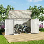 7 x 3 ft Lockable Steel Garden Metal Junk/Bike Storage Shed Charcoal Black - Storage Shed - British D'sire