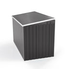 7 x 3 ft Lockable Steel Garden Metal Junk/Bike Storage Shed Charcoal Black - Storage Shed - British D'sire