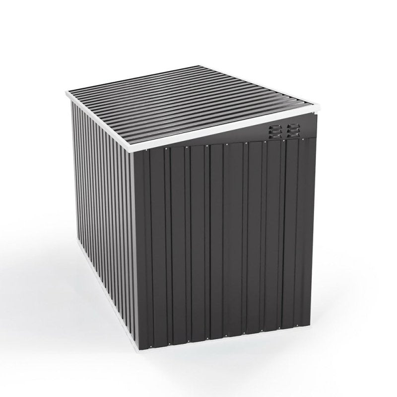 7 x 3 ft Lockable Steel Garden Metal Junk/Bike Storage Shed Charcoal Black - Storage Shed - British D'sire