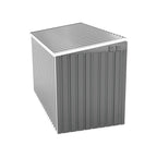 7 x 3 ft Lockable Steel Garden Metal Junk/Bike Storage Shed, Grey - Storage Shed - British D'sire