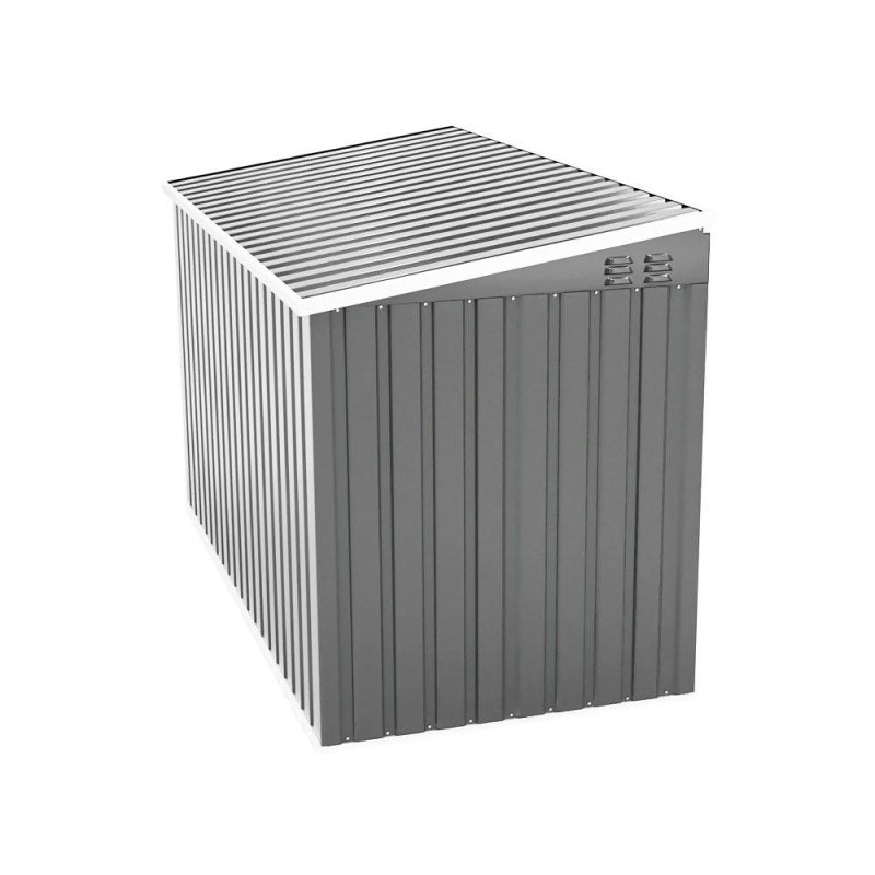 7 x 3 ft Lockable Steel Garden Metal Junk/Bike Storage Shed, Grey - Storage Shed - British D'sire