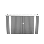 7 x 3 ft Lockable Steel Garden Metal Junk/Bike Storage Shed, Grey - Storage Shed - British D'sire