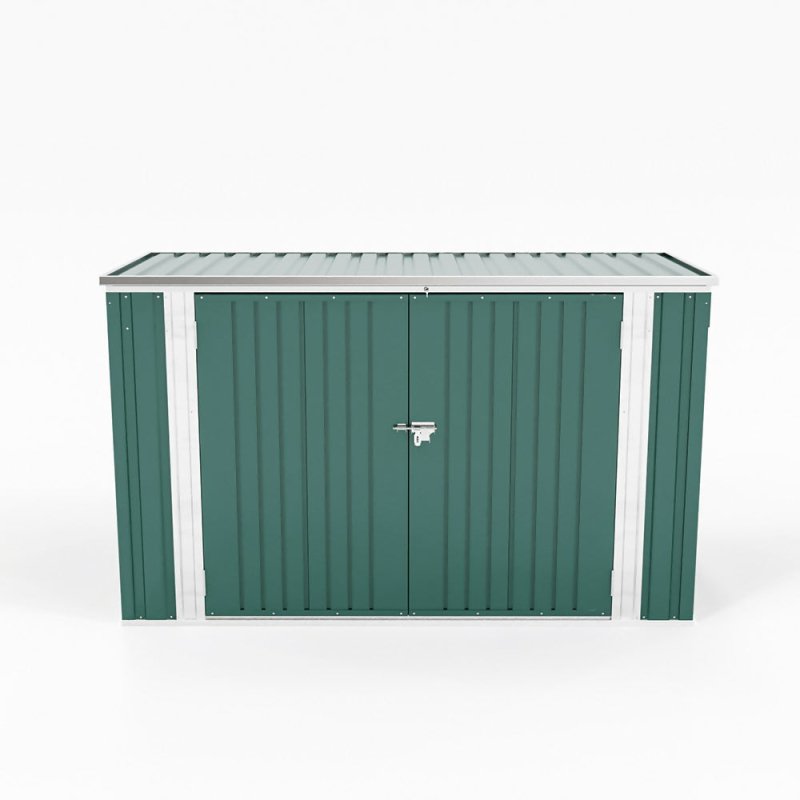 7 x 3 ft Metal Garden Bicycle Storage Shed Bike Store Outdoor Tool Bike Storage, Dark Green - Storage Shed - British D'sire