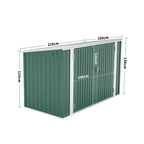 7 x 3 ft Metal Garden Bicycle Storage Shed Bike Store Outdoor Tool Bike Storage, Dark Green - Storage Shed - British D'sire