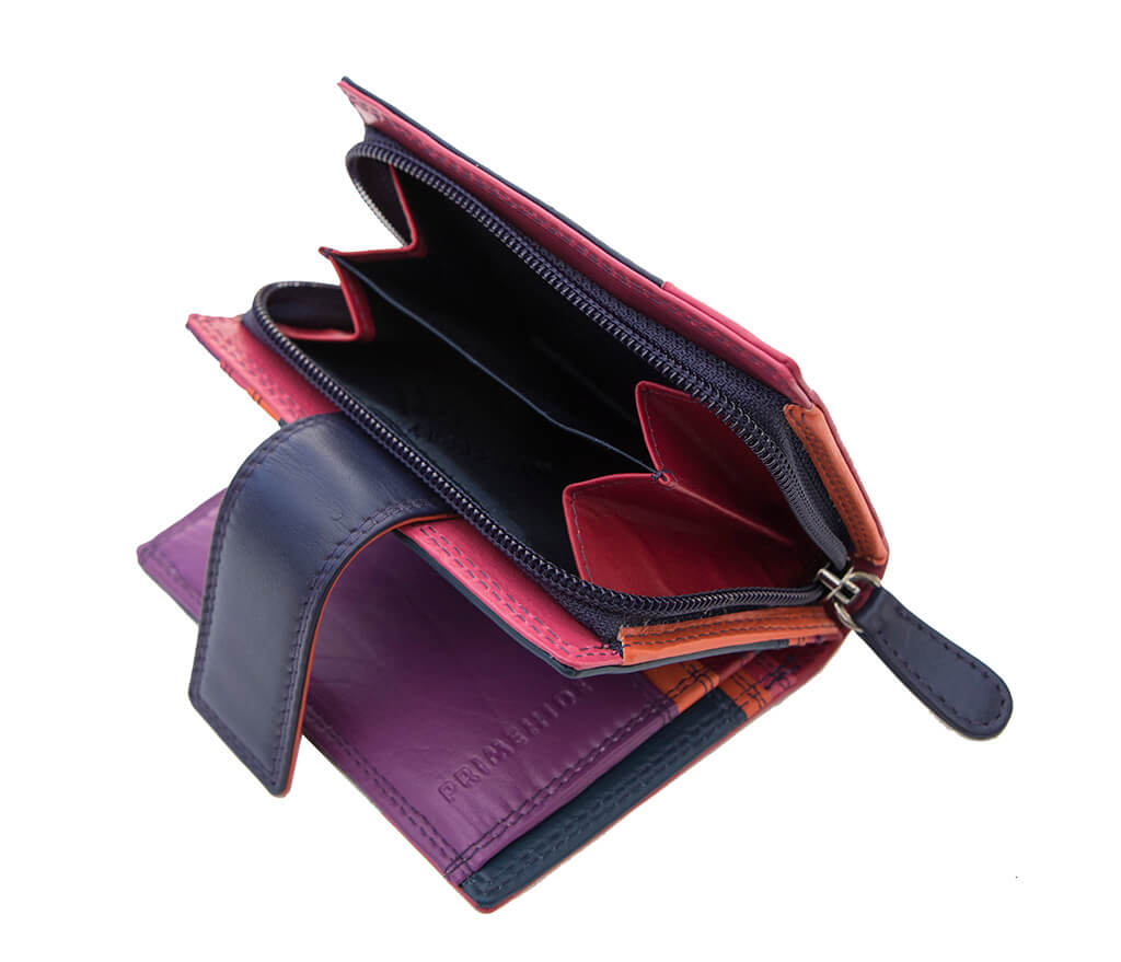 Astra Small Trifold Leather Purse - 7084