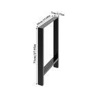 71cm/27.95 inch 2Pcs Black H - shaped Anti - Slip Metal Table Legs Furniture Replacement Legs for DiningTable, Desks and Workbenches - Table Legs - British D'sire