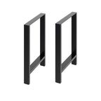 71cm/27.95 inch 2Pcs Black H - shaped Anti - Slip Metal Table Legs Furniture Replacement Legs for DiningTable, Desks and Workbenches - Table Legs - British D'sire